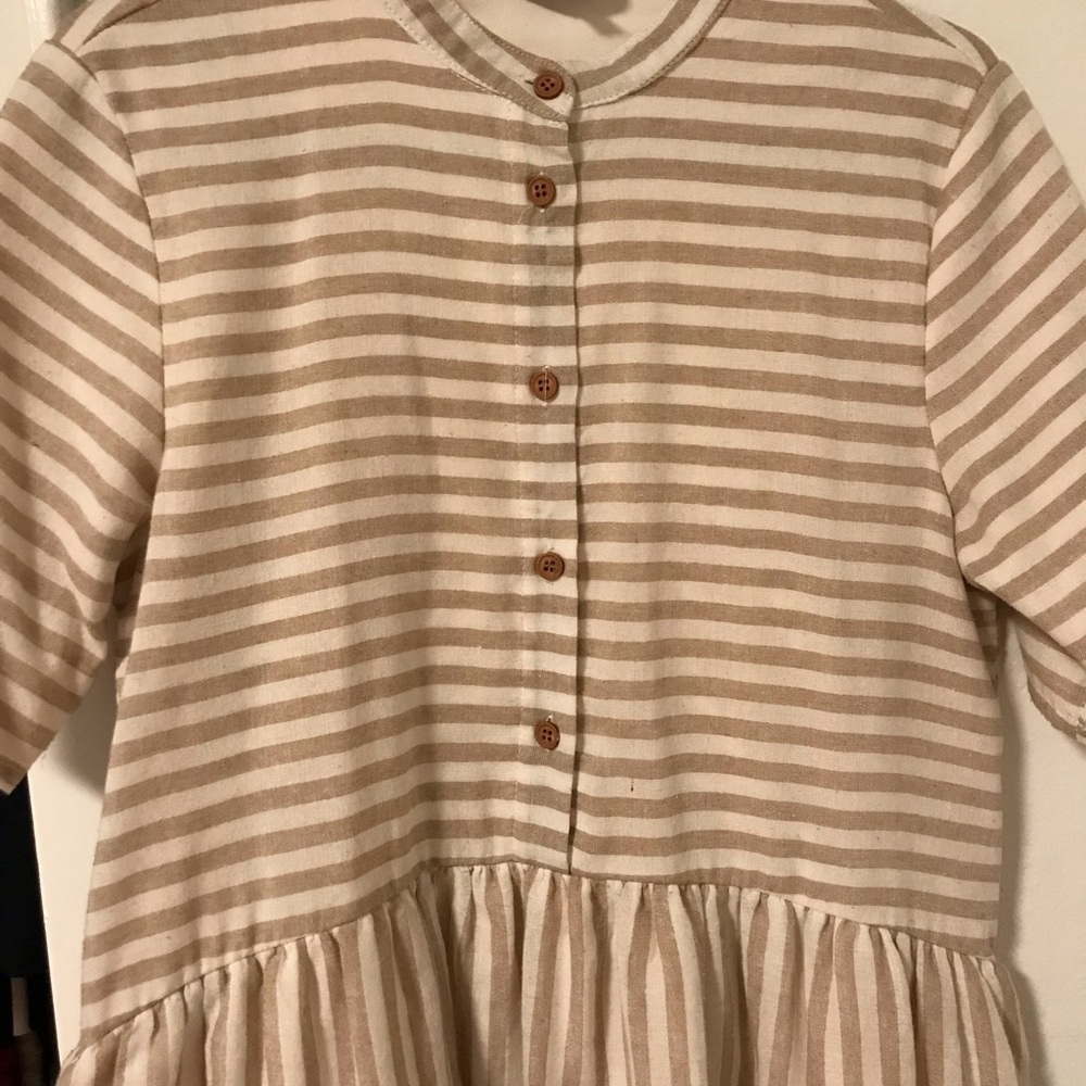 Taupe and nude stripped dress